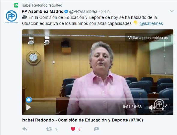 Isabel Redondo, portavoz de Educación del PP en la Asamblea de Madrid